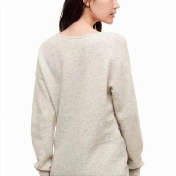 NEW! Babaton The Group Bandini Cross Over Faux Wrap Sweater Alpaca Wool Blend M - Picture 4 of 14